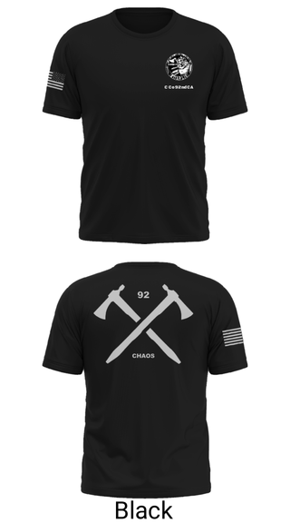 Old School Cotton Feel Shirt, C Co 92nd CA, Army, Teamtime, Team time, sublimation, custom sports apparel, team uniforms, spirit wear, spiritwear, sports uniforms, custom shirts, team store, custom team store, fundraiser sports, apparel fundraiser
