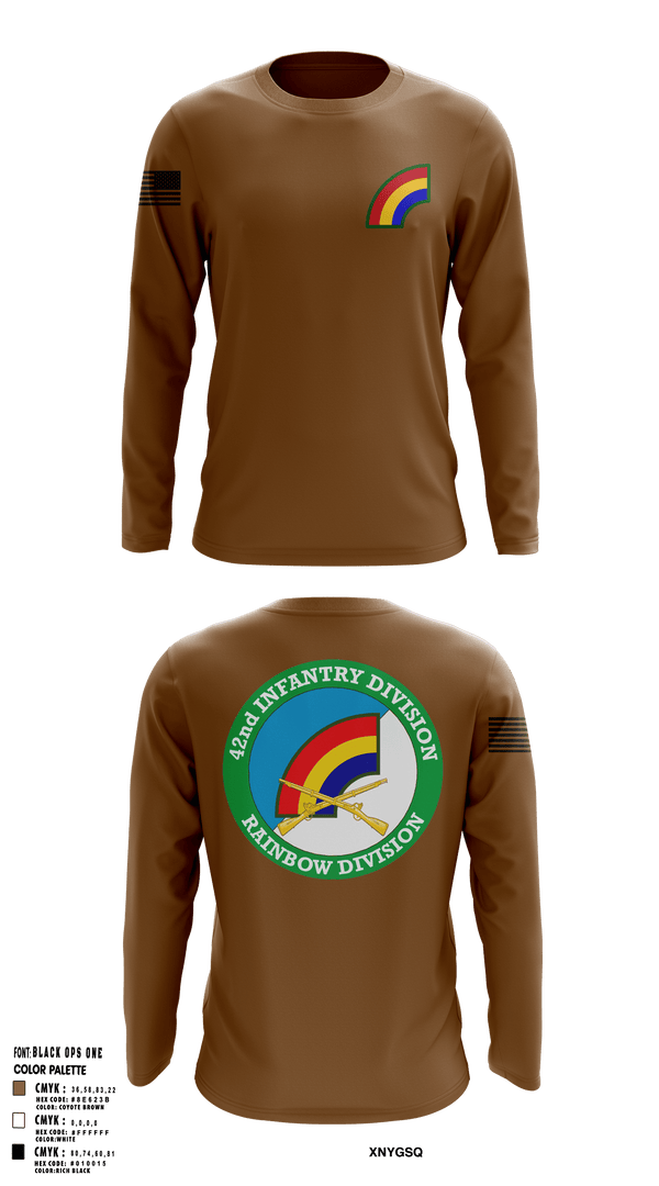 Long Sleeve Performance Shirt, 42nd ID, Army, Teamtime, Team time, sublimation, custom sports apparel, team uniforms, spirit wear, spiritwear, sports uniforms, custom shirts, team store, custom team store, fundraiser sports, apparel fundraiser