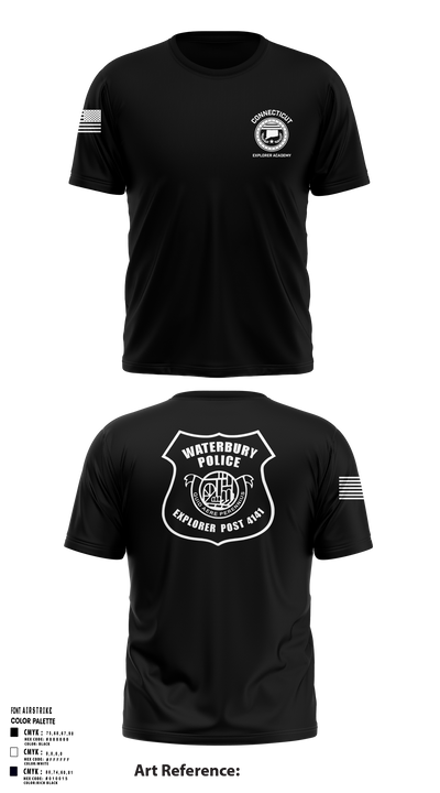 Waterbury Police Explorers 95756336 Short Sleeve Performance Shirt - 30