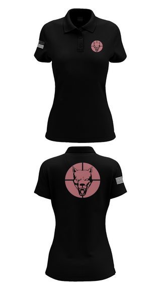 Womens Short Sleeve Performance Polo, Hellhound PLT, A CO, 2-8 CAV, , Teamtime, Team time, sublimation, custom sports apparel, team uniforms, spirit wear, spiritwear, sports uniforms, custom shirts, team store, custom team store, fundraiser sports, apparel fundraiser