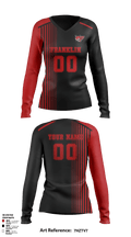 Franklin Senior High School Volleyball 23457023 Women's Long Sleeve V-neck Shirt - 3