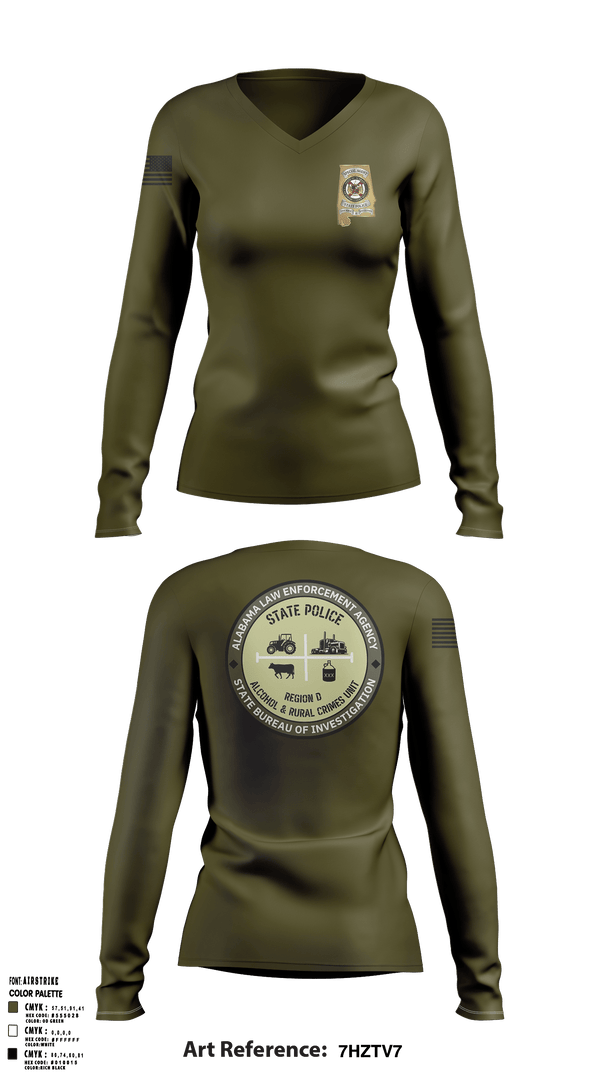 Womens Long Sleeve Vneck Shirt, Region D Narcotics, Police, Teamtime, Team time, sublimation, custom sports apparel, team uniforms, spirit wear, spiritwear, sports uniforms, custom shirts, team store, custom team store, fundraiser sports, apparel fundraiser