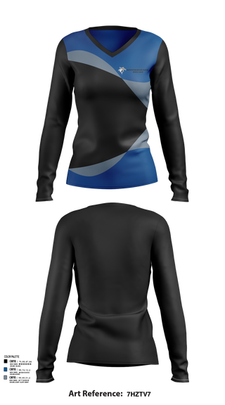Womens Long Sleeve Vneck Shirt, Hammerheads Racing, Spirit Store, Teamtime, Team time, sublimation, custom sports apparel, team uniforms, spirit wear, spiritwear, sports uniforms, custom shirts, team store, custom team store, fundraiser sports, apparel fundraiser