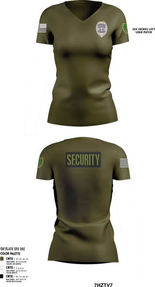 Womens Short Sleeve Vneck Shirt, Southern Security & Patrol Services, Police, Teamtime, Team time, sublimation, custom sports apparel, team uniforms, spirit wear, spiritwear, sports uniforms, custom shirts, team store, custom team store, fundraiser sports, apparel fundraiser