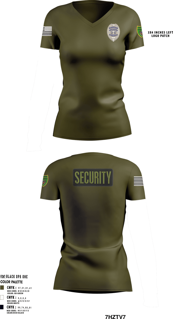 Womens Short Sleeve Vneck Shirt, Southern Security & Patrol Services, Police, Teamtime, Team time, sublimation, custom sports apparel, team uniforms, spirit wear, spiritwear, sports uniforms, custom shirts, team store, custom team store, fundraiser sports, apparel fundraiser