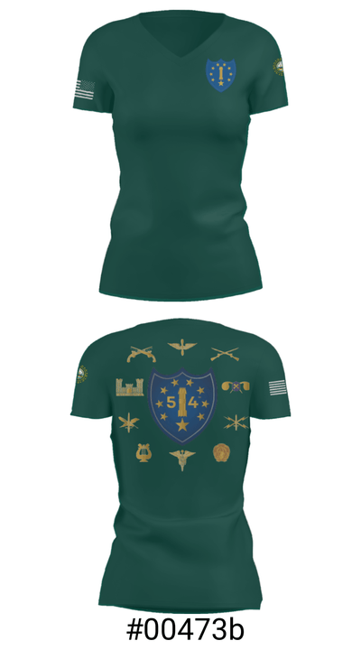 54th Troop Command 65644281 Women's Short Sleeve V-neck Shirt - 30