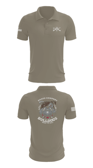 Short Sleeve Performance Polo, B/3-34 Bulldogs, Army, Teamtime, Team time, sublimation, custom sports apparel, team uniforms, spirit wear, spiritwear, sports uniforms, custom shirts, team store, custom team store, fundraiser sports, apparel fundraiser