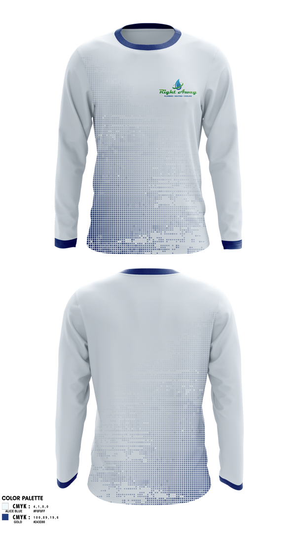 Long Sleeve Performance Shirt, Right away plumbing sewer heating cooling, , Teamtime, Team time, sublimation, custom sports apparel, team uniforms, spirit wear, spiritwear, sports uniforms, custom shirts, team store, custom team store, fundraiser sports, apparel fundraiser