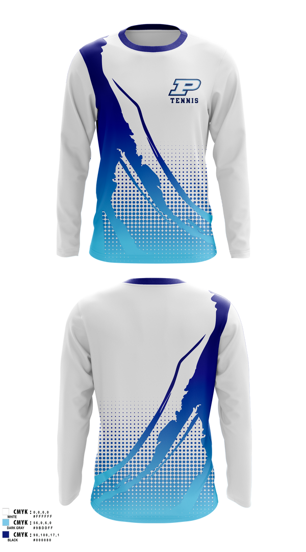 Long Sleeve Performance Shirt, Miami Palmetto Senior High School Tennis, Tennis, Teamtime, Team time, sublimation, custom sports apparel, team uniforms, spirit wear, spiritwear, sports uniforms, custom shirts, team store, custom team store, fundraiser sports, apparel fundraiser