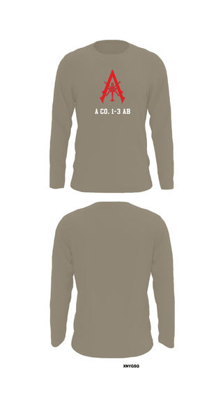 Long Sleeve Performance Shirt, A Co. 1-3 AB, Army, Teamtime, Team time, sublimation, custom sports apparel, team uniforms, spirit wear, spiritwear, sports uniforms, custom shirts, team store, custom team store, fundraiser sports, apparel fundraiser
