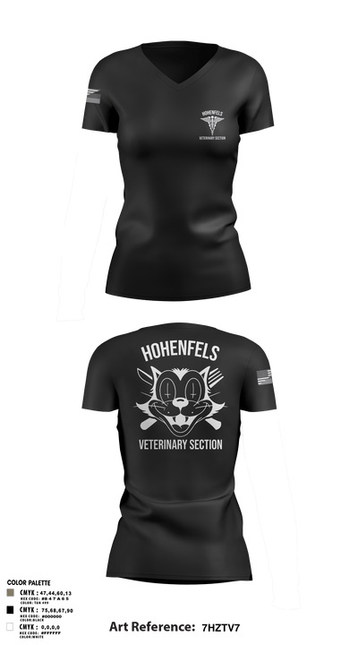 Hohenfels VTF 55832248 Women's Short Sleeve V-neck Shirt - 15