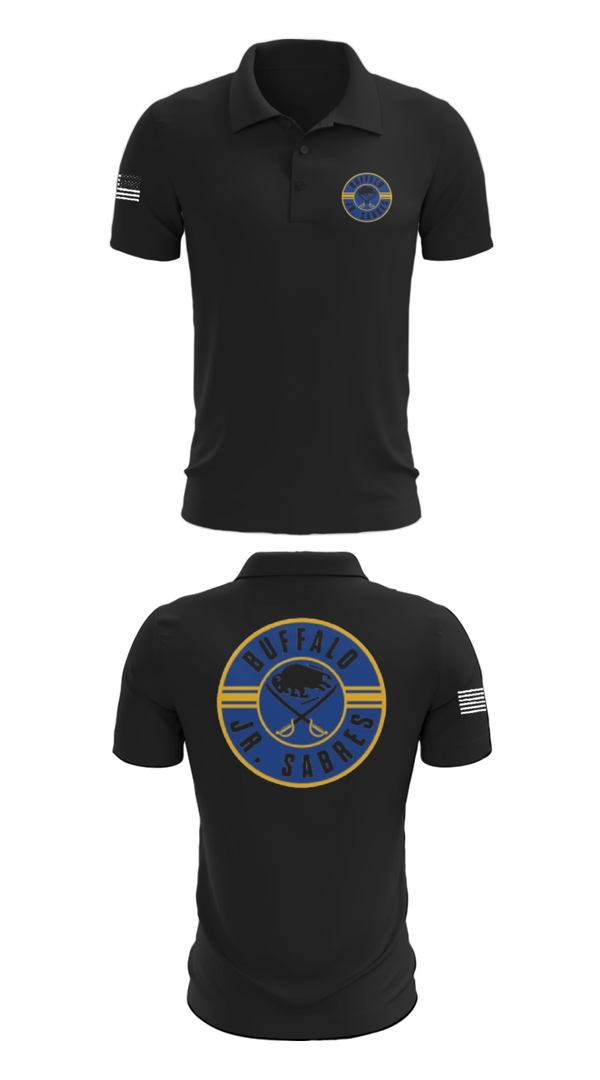 Short Sleeve Performance Polo, Buffalo jr sabres, Ice Hockey, Teamtime, Team time, sublimation, custom sports apparel, team uniforms, spirit wear, spiritwear, sports uniforms, custom shirts, team store, custom team store, fundraiser sports, apparel fundraiser