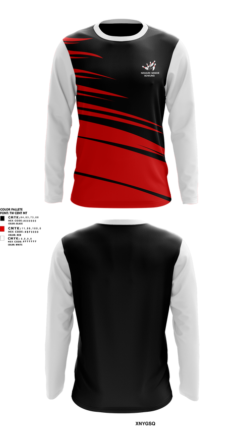 Long Sleeve Performance Shirt, Newark Senior High School Bowling, Bowling, Teamtime, Team time, sublimation, custom sports apparel, team uniforms, spirit wear, spiritwear, sports uniforms, custom shirts, team store, custom team store, fundraiser sports, apparel fundraiser