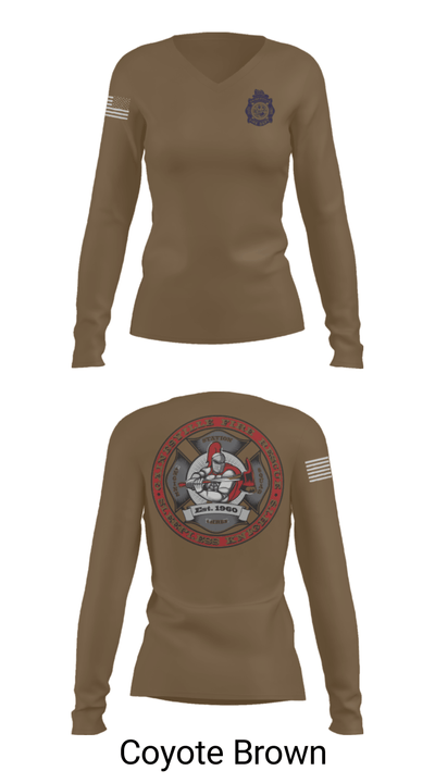 GFR Station 3 95444418 Women's Long Sleeve V-neck Shirt - 17