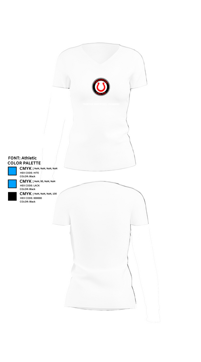 Thurston High School Swimming 48986993 Women's Short Sleeve V-neck Shirt - 18