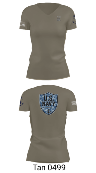 Women's Short Sleeve Vneck Shirt, CVN 77 George HW Bus, Navy, Teamtime, Team time, sublimation, custom sports apparel, team uniforms, spirit wear, spiritwear, sports uniforms, custom shirts, team store, custom team store, fundraiser sports, apparel fundraiser