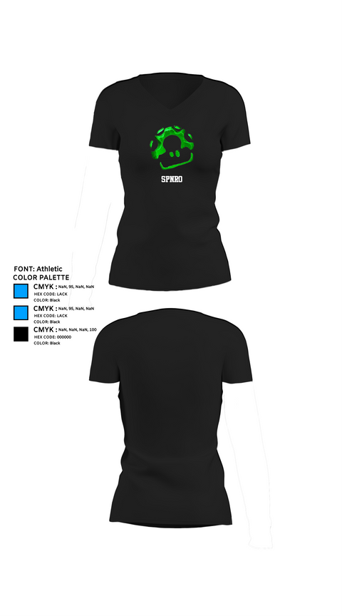 Womens Short Sleeve Vneck Shirt, SPNRO, , Teamtime, Team time, sublimation, custom sports apparel, team uniforms, spirit wear, spiritwear, sports uniforms, custom shirts, team store, custom team store, fundraiser sports, apparel fundraiser