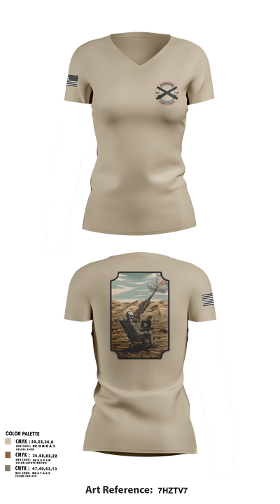 C-BTRY FDC 49589880 Women's Short Sleeve V-neck Shirt - 1