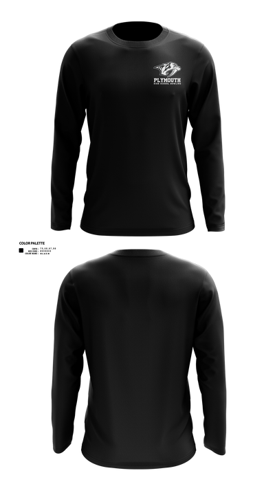 Plymouth Bowling 52990281 Long Sleeve Performance Shirt 46