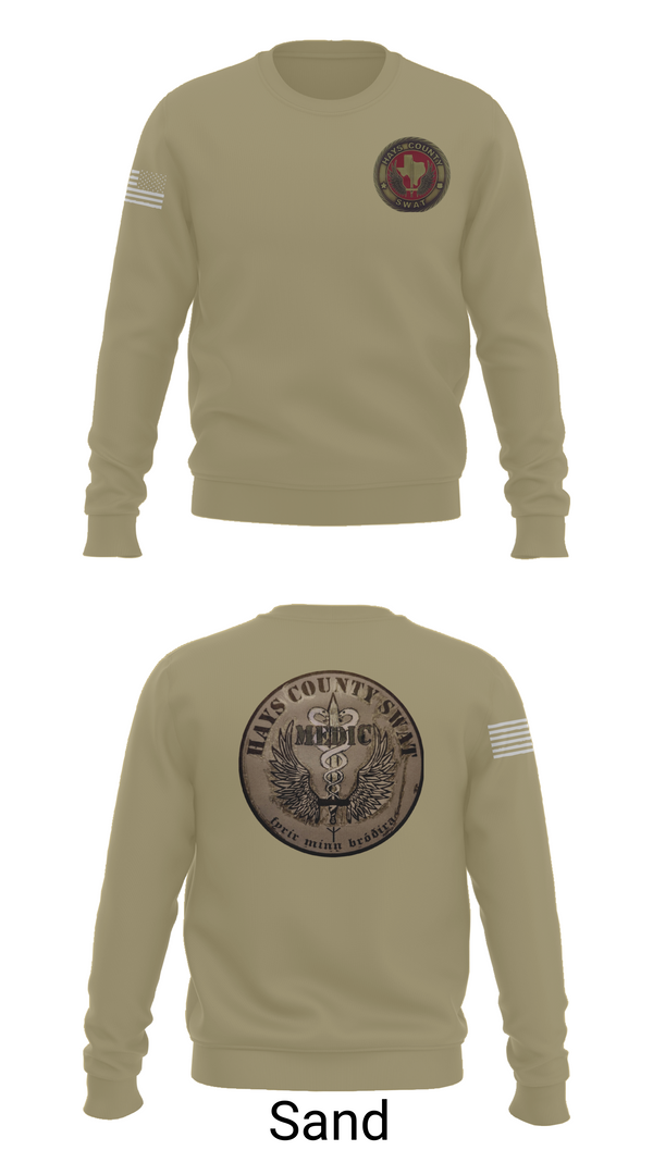 Crew Neck Sweatshirt, Hays County SWAT, Police, Teamtime, Team time, sublimation, custom sports apparel, team uniforms, spirit wear, spiritwear, sports uniforms, custom shirts, team store, custom team store, fundraiser sports, apparel fundraiser