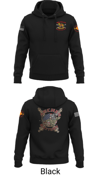 Hoodie, Archer Battery 2-2 FA, Army, Teamtime, Team time, sublimation, custom sports apparel, team uniforms, spirit wear, spiritwear, sports uniforms, custom shirts, team store, custom team store, fundraiser sports, apparel fundraiser