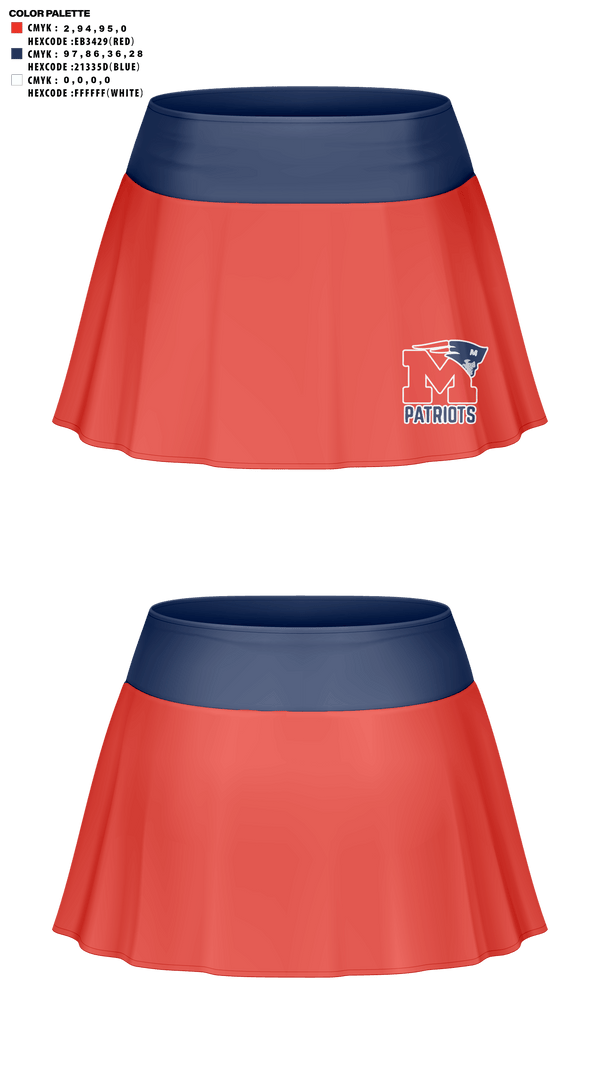 Skort, Marion High School Cheer, Cheer, Teamtime, Team time, sublimation, custom sports apparel, team uniforms, spirit wear, spiritwear, sports uniforms, custom shirts, team store, custom team store, fundraiser sports, apparel fundraiser