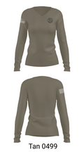 F4 Frogs 56095578 Women's Long Sleeve V-neck Shirt - 77
