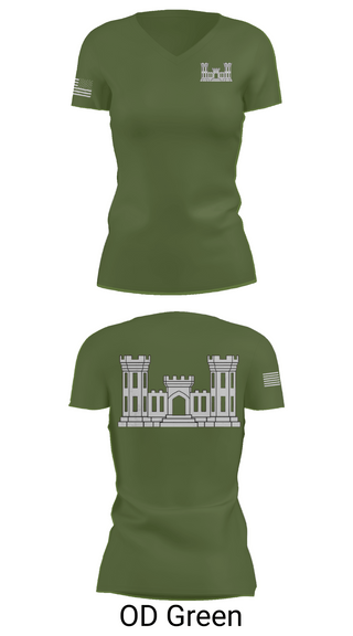 Womens Short Sleeve Vneck Shirt, 250TH ENGINEERING COMPANY, National Guard, Teamtime, Team time, sublimation, custom sports apparel, team uniforms, spirit wear, spiritwear, sports uniforms, custom shirts, team store, custom team store, fundraiser sports, apparel fundraiser