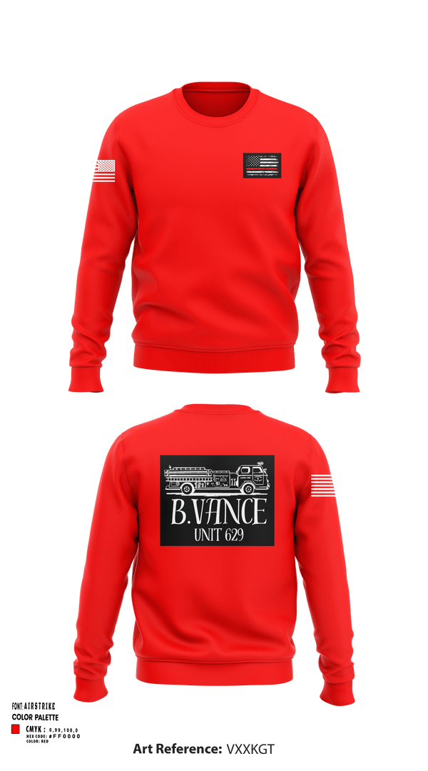 Crew Neck Sweatshirt, 629, Fire Department, Teamtime, Team time, sublimation, custom sports apparel, team uniforms, spirit wear, spiritwear, sports uniforms, custom shirts, team store, custom team store, fundraiser sports, apparel fundraiser