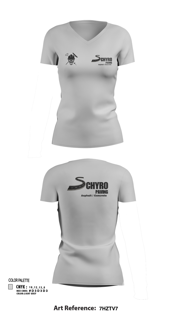 Womens Short Sleeve Vneck Shirt, Schyro paving, , Teamtime, Team time, sublimation, custom sports apparel, team uniforms, spirit wear, spiritwear, sports uniforms, custom shirts, team store, custom team store, fundraiser sports, apparel fundraiser