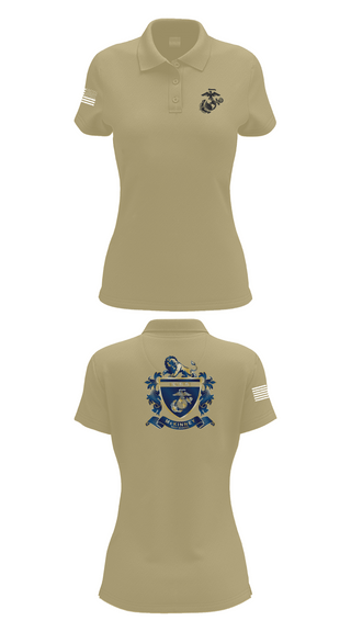 Womens Short Sleeve Performance Polo, MHS MCJROTC, Marines, Teamtime, Team time, sublimation, custom sports apparel, team uniforms, spirit wear, spiritwear, sports uniforms, custom shirts, team store, custom team store, fundraiser sports, apparel fundraiser