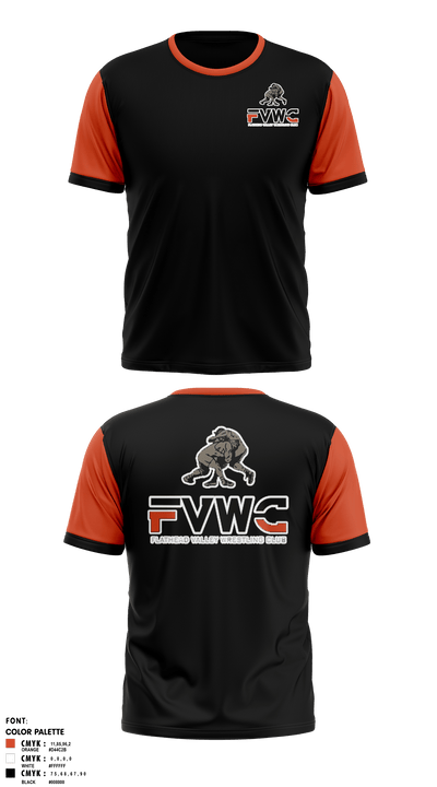 Flathead Valley Wrestling Club 69683665 Short Sleeve Performance Shirt - 41