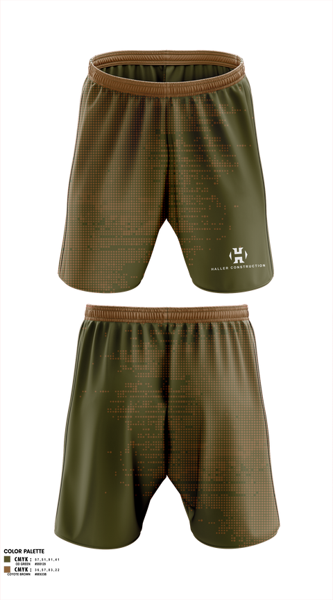 Athletic Shorts With Pockets, Haller Construction LLC, , Teamtime, Team time, sublimation, custom sports apparel, team uniforms, spirit wear, spiritwear, sports uniforms, custom shirts, team store, custom team store, fundraiser sports, apparel fundraiser