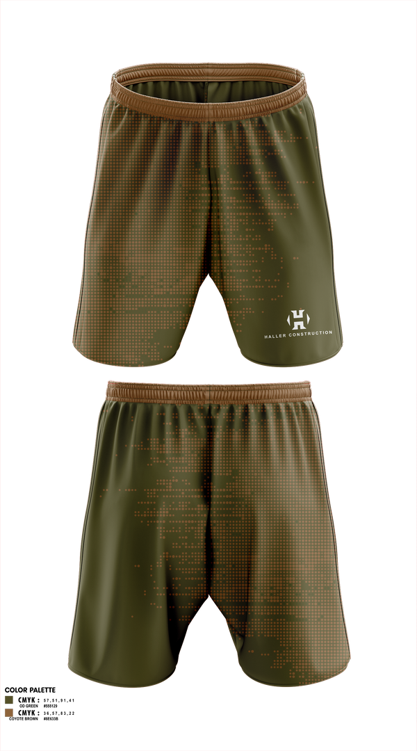 Athletic Shorts With Pockets, Haller Construction LLC, , Teamtime, Team time, sublimation, custom sports apparel, team uniforms, spirit wear, spiritwear, sports uniforms, custom shirts, team store, custom team store, fundraiser sports, apparel fundraiser