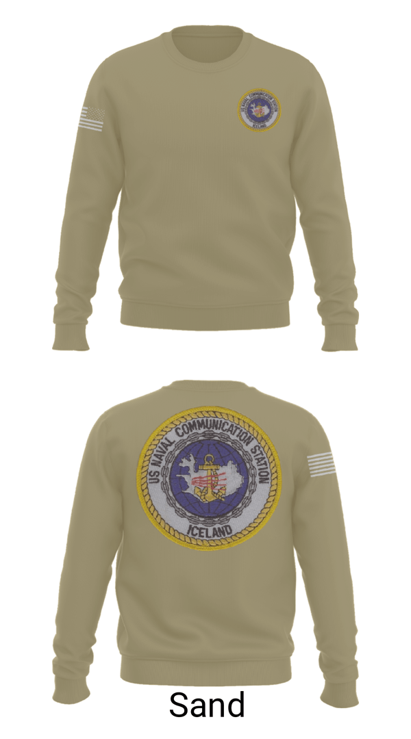 Crew Neck Sweatshirt, NAVCOMSTA Iceland, , Teamtime, Team time, sublimation, custom sports apparel, team uniforms, spirit wear, spiritwear, sports uniforms, custom shirts, team store, custom team store, fundraiser sports, apparel fundraiser