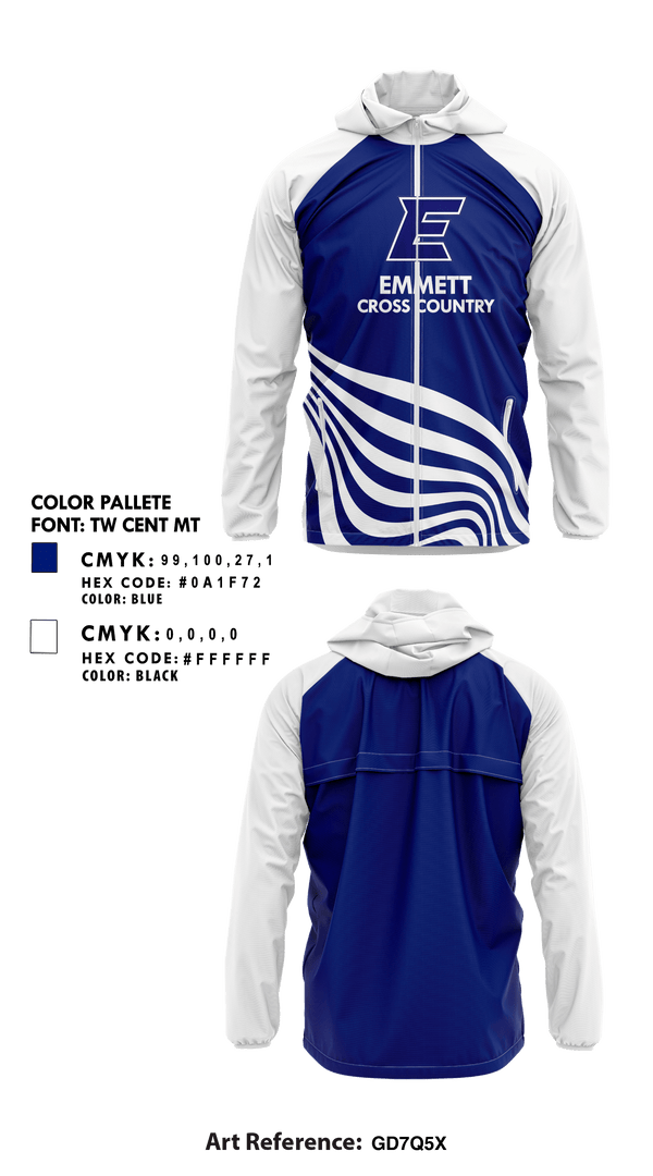 Windbreaker, Emmett High School Cross Country, Cross Country, Teamtime, Team time, sublimation, custom sports apparel, team uniforms, spirit wear, spiritwear, sports uniforms, custom shirts, team store, custom team store, fundraiser sports, apparel fundraiser
