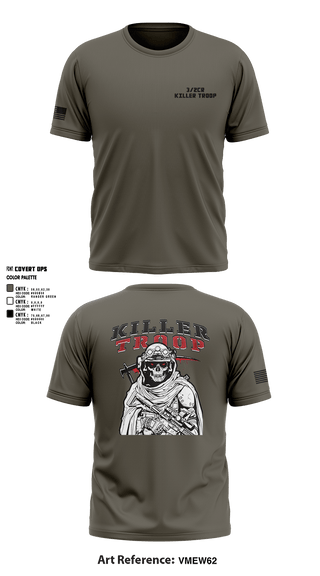 Short Sleeve Performance Shirt, 3/2CR Killer Troop, Army, Teamtime, Team time, sublimation, custom sports apparel, team uniforms, spirit wear, spiritwear, sports uniforms, custom shirts, team store, custom team store, fundraiser sports, apparel fundraiser