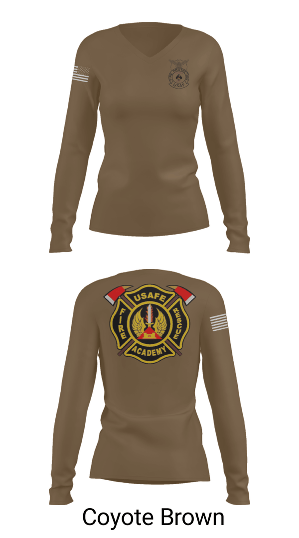 Women's Long Sleeve Vneck Shirt, 435th CTS, Air Force, Teamtime, Team time, sublimation, custom sports apparel, team uniforms, spirit wear, spiritwear, sports uniforms, custom shirts, team store, custom team store, fundraiser sports, apparel fundraiser