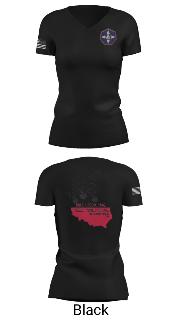 Women's Short Sleeve Vneck Shirt, 909th HR Company, Army, Teamtime, Team time, sublimation, custom sports apparel, team uniforms, spirit wear, spiritwear, sports uniforms, custom shirts, team store, custom team store, fundraiser sports, apparel fundraiser