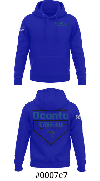 Hoodie, Oconto, Softball, Teamtime, Team time, sublimation, custom sports apparel, team uniforms, spirit wear, spiritwear, sports uniforms, custom shirts, team store, custom team store, fundraiser sports, apparel fundraiser