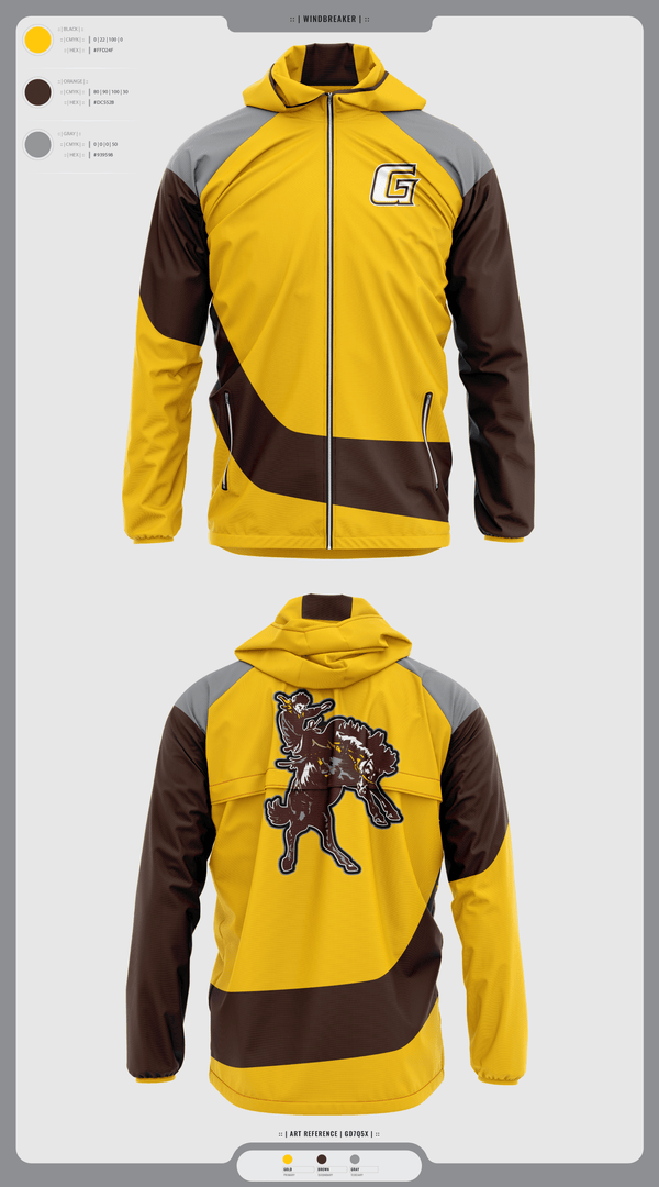 Windbreaker, Garden City Broncbusters, Golf, Teamtime, Team time, sublimation, custom sports apparel, team uniforms, spirit wear, spiritwear, sports uniforms, custom shirts, team store, custom team store, fundraiser sports, apparel fundraiser