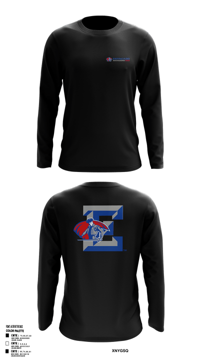 Estacado High School Cheer 9310800 Long Sleeve Performance Shirt - 43
