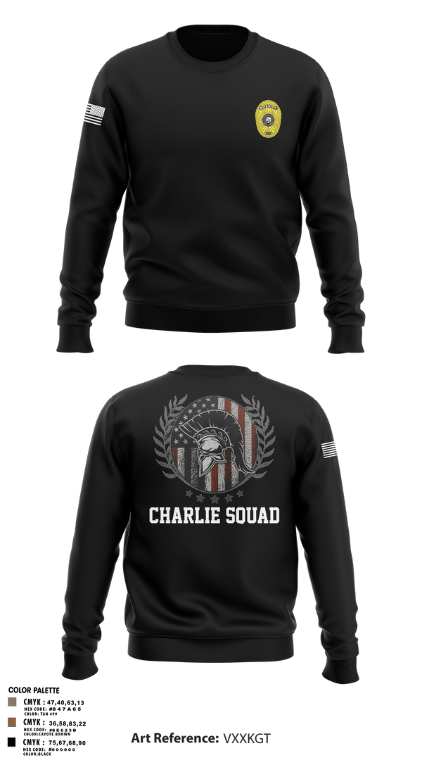 Crew Neck Sweatshirt, Charlie SquadCharlie SquadCNT (Crisis Negotiation Team), Police, Teamtime, Team time, sublimation, custom sports apparel, team uniforms, spirit wear, spiritwear, sports uniforms, custom shirts, team store, custom team store, fundraiser sports, apparel fundraiser
