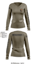 Detachment 1 27221981 Women's Long Sleeve V-neck Shirt - 21