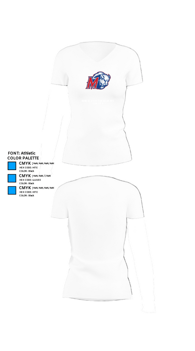 Madras High School Cross Country 26363837 Women's Short Sleeve V-neck Shirt - 18