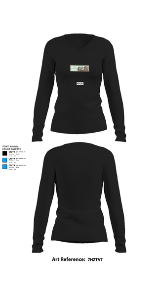 Womens Long Sleeve Vneck Shirt, OD01, , Teamtime, Team time, sublimation, custom sports apparel, team uniforms, spirit wear, spiritwear, sports uniforms, custom shirts, team store, custom team store, fundraiser sports, apparel fundraiser