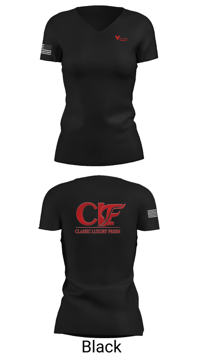 CLF 17912251 Women's Short Sleeve V-neck Shirt - 38