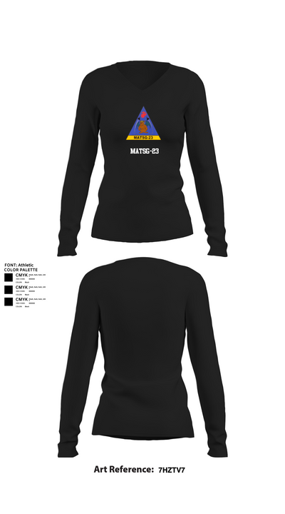 matsg-23 81067333 Women's Long Sleeve V-neck Shirt - 22
