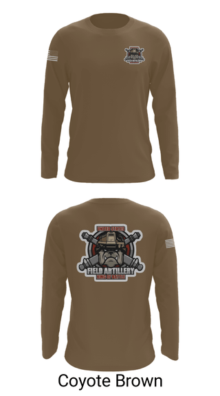 Long Sleeve Performance Shirt, Bravo Battery, Army, Teamtime, Team time, sublimation, custom sports apparel, team uniforms, spirit wear, spiritwear, sports uniforms, custom shirts, team store, custom team store, fundraiser sports, apparel fundraiser