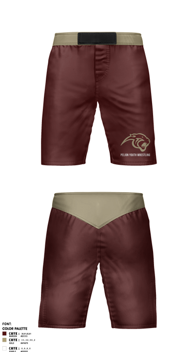 Pelion Youth Wrestling 55774781 Fight Shorts - 41